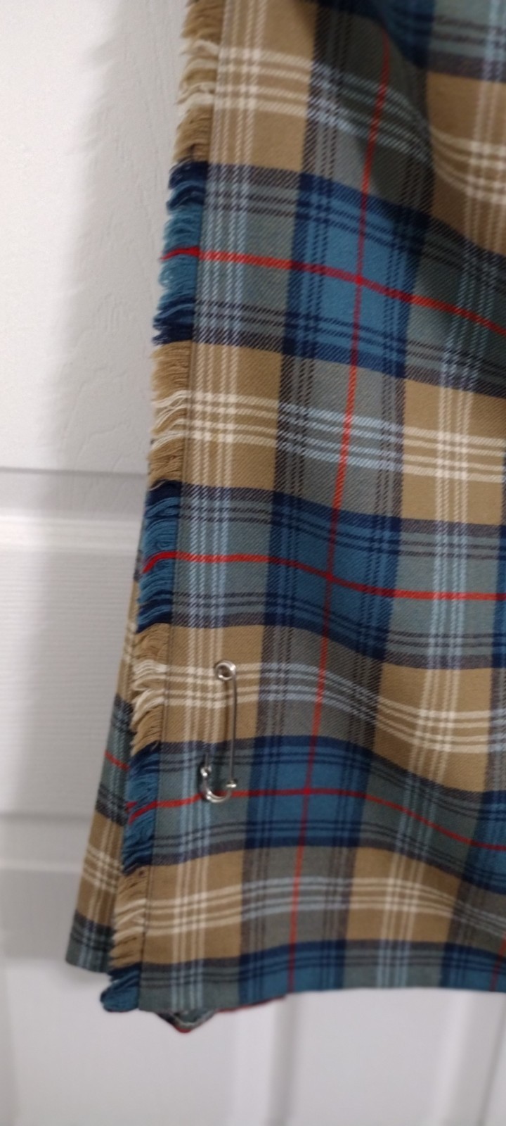 Vintage The Scotch House Wool Plaid Kilt Skirt Scotland 24 Waist Dark Academia