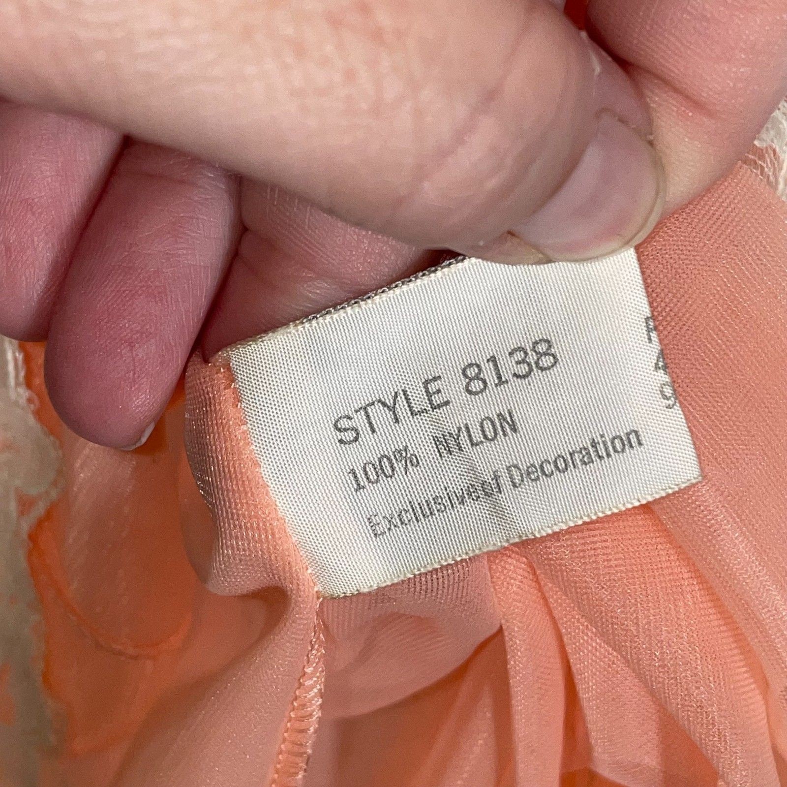 Vintage 1960s Gossard Artemis Peach Pink Lace Full Slip Dress 34 Short
