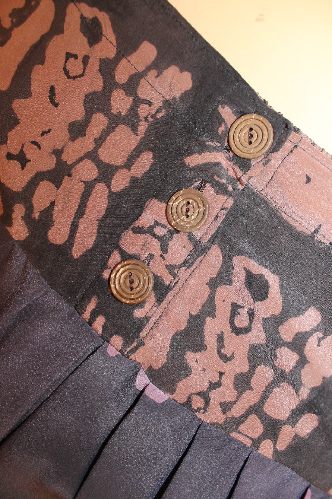 80s Vtg Silk Laise Adzer Designer Silk Moroccan Lagenlook Art Pants S-M W28-30″