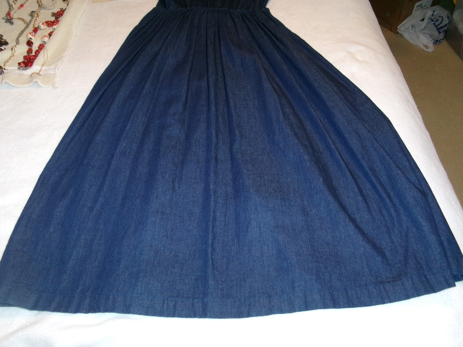 Vtg Misty Lane Jean Dress Full Skirt Fitted Bodice Union Made Cottagecore 9-10