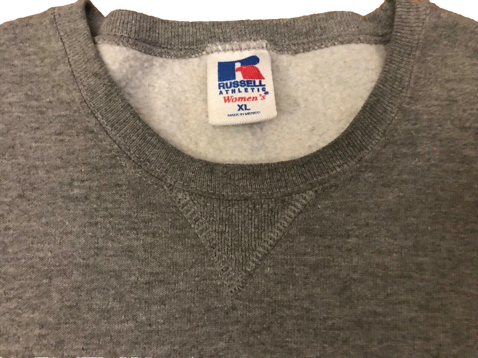 Vintage Russell Athletic Sweatshirt Women’s XL Gray Pullover Crewneck 50/50 -USA