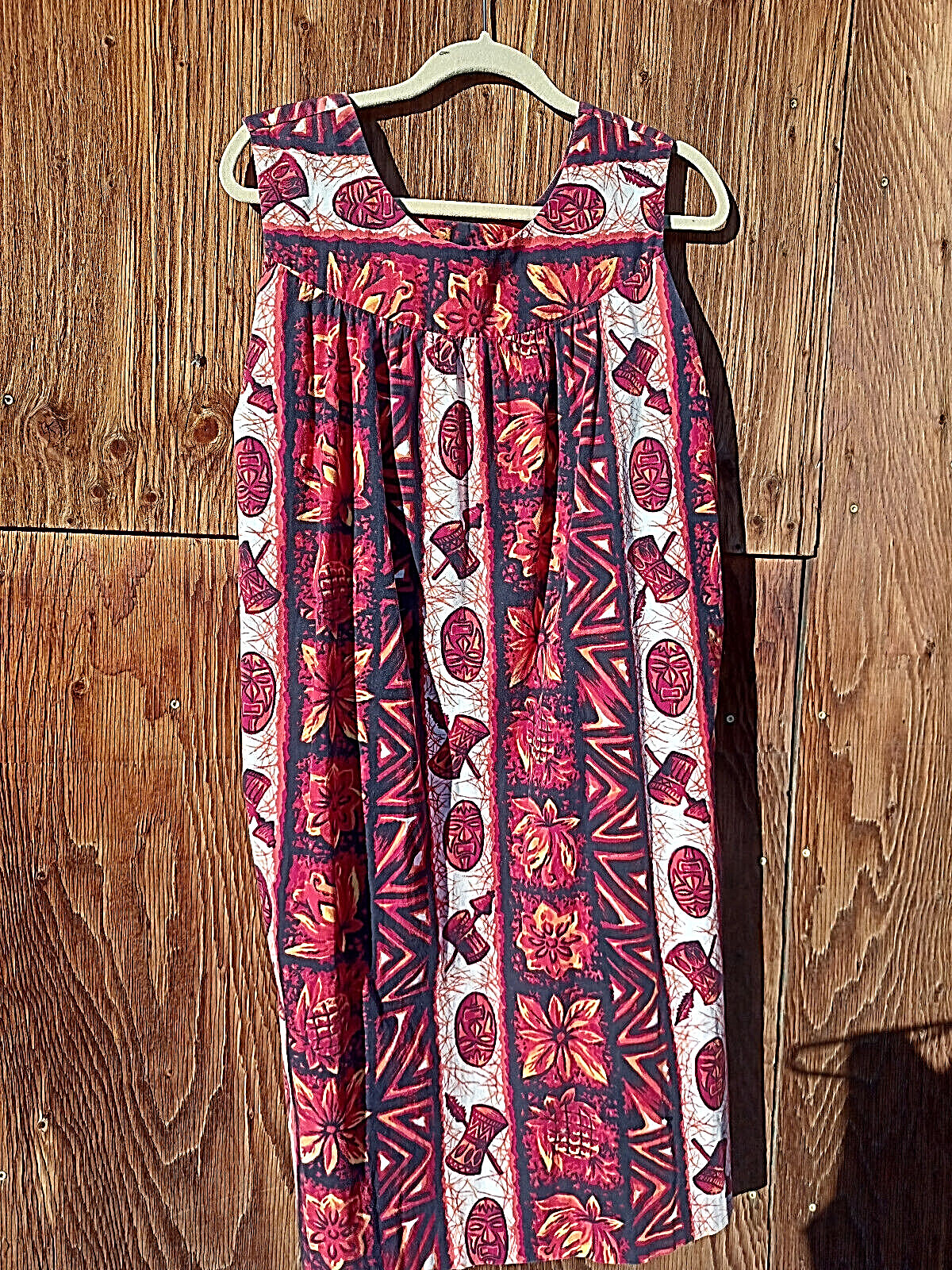 Vintage 60-70’s Size S/M Bright Floral Cotton Barkcloth Muu Dresses and More