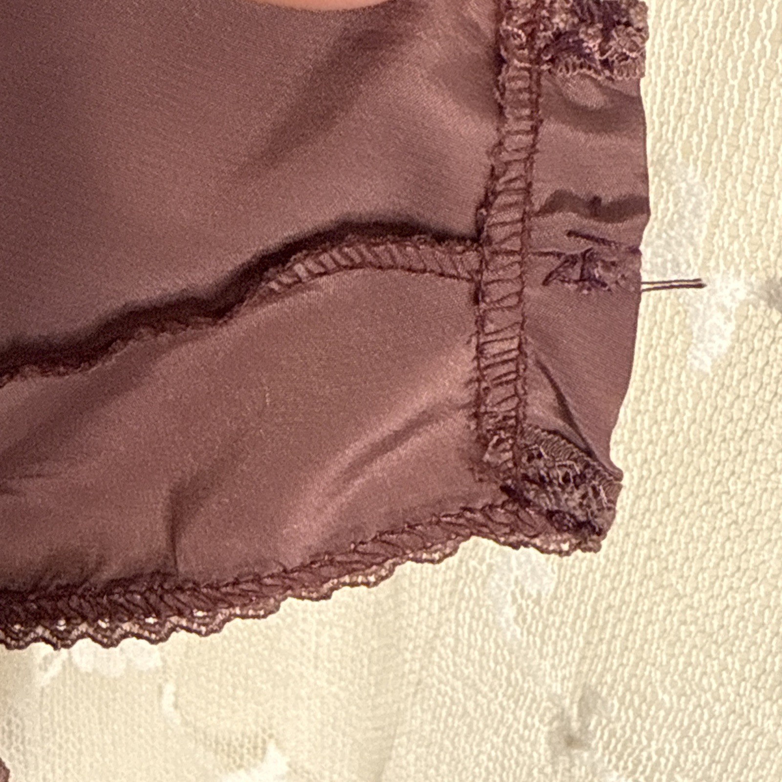 VTG Lorraine Solid Grape & Scalloped Lace Sissy Teddy Romper Playsuit Med 38 B