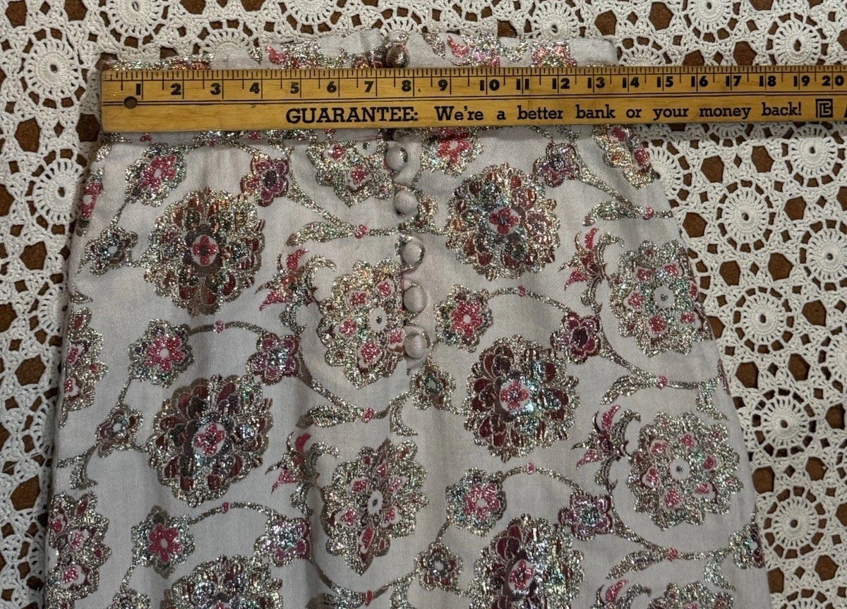 VTG 60s 70s Alice Of California Floral Maxi Skirt Boho Classic Intricate Design