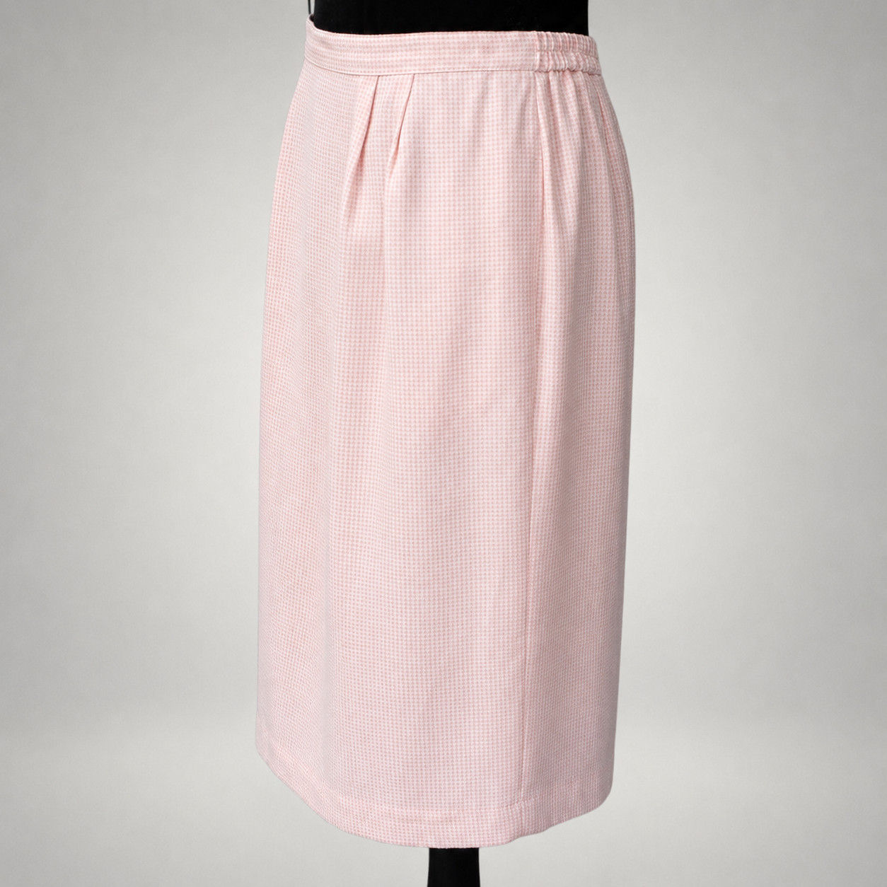 Vintage Women’s Size 10 Pink Microcheck Wool Blend 2pc Skirt Suit Kasper A.S.L.