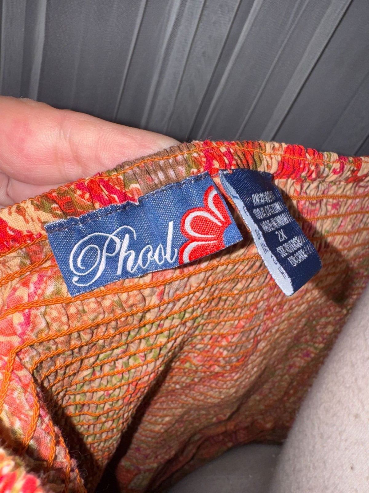 VTG Phool Plus Size 2X Dress 100% Indian Cotton Boho Handkerchief Hem Tent Maxi