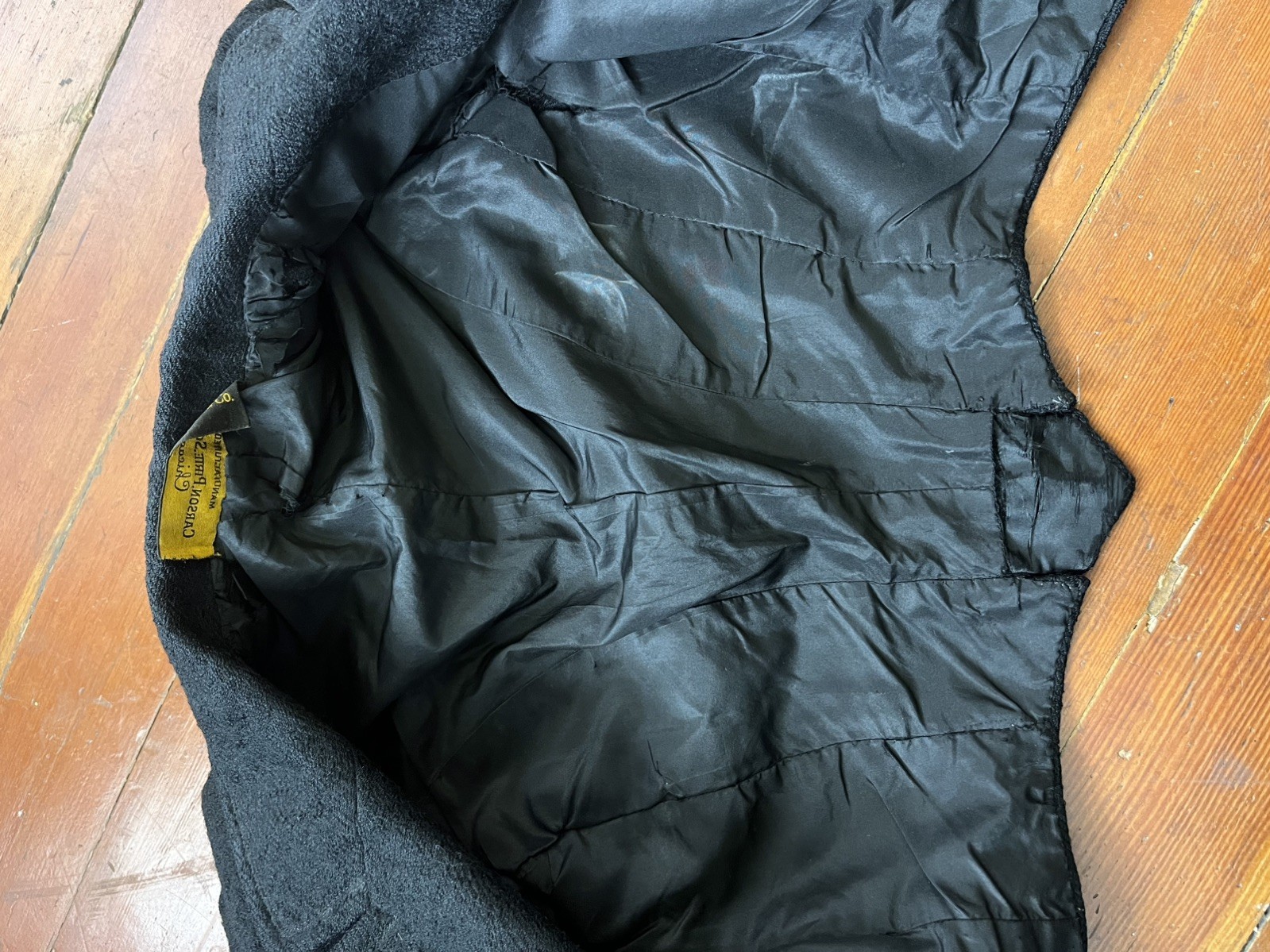 Antique Victorian Late 1800s Carson, Pirie, Scott & Co Black Wool Riding Jacket