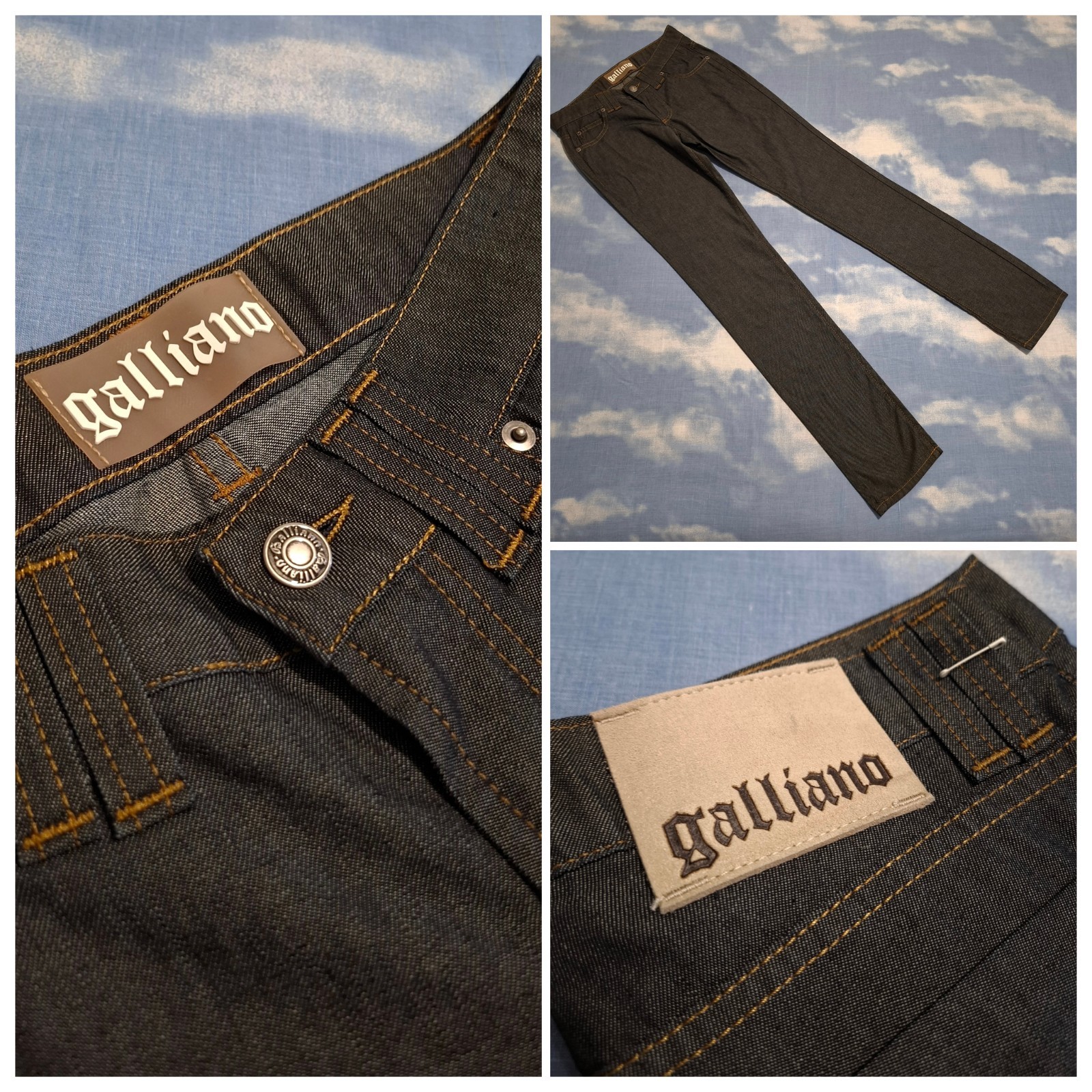 Vintage woman JOHN GALLIANO jeans trousers made Italy size 27-41 approx S New! RARE