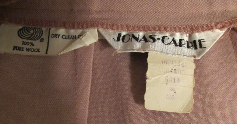 JONAS CARRIE~REDUCED~1970 2 PC DESIGNER SET~ WRAP SKIRT+VEST~PINK WOOL~FREE H