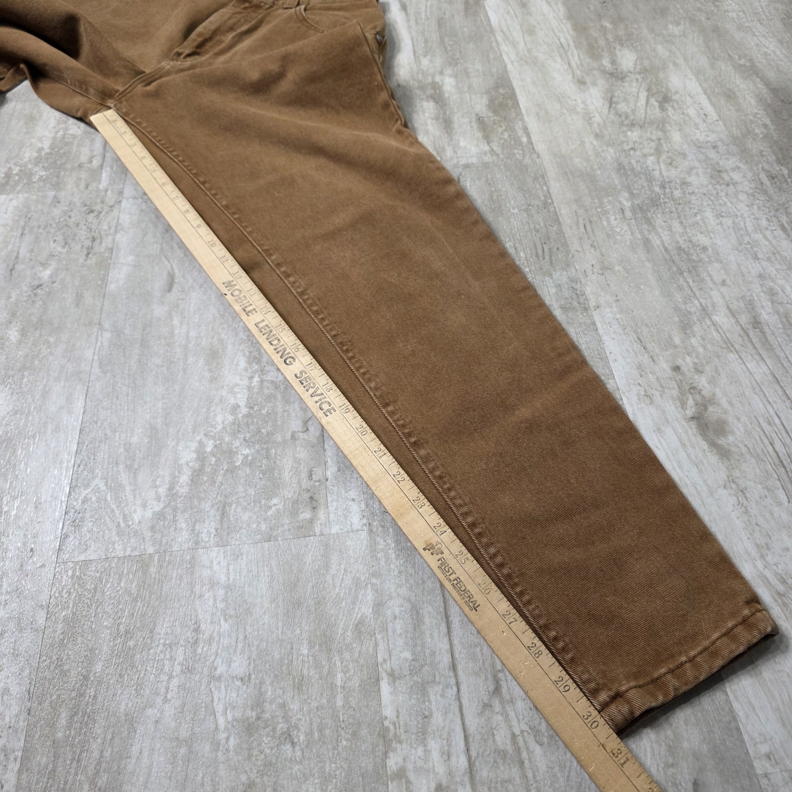 Vintage LEE Rivited Brown Denim Jeans Size 10 Medium