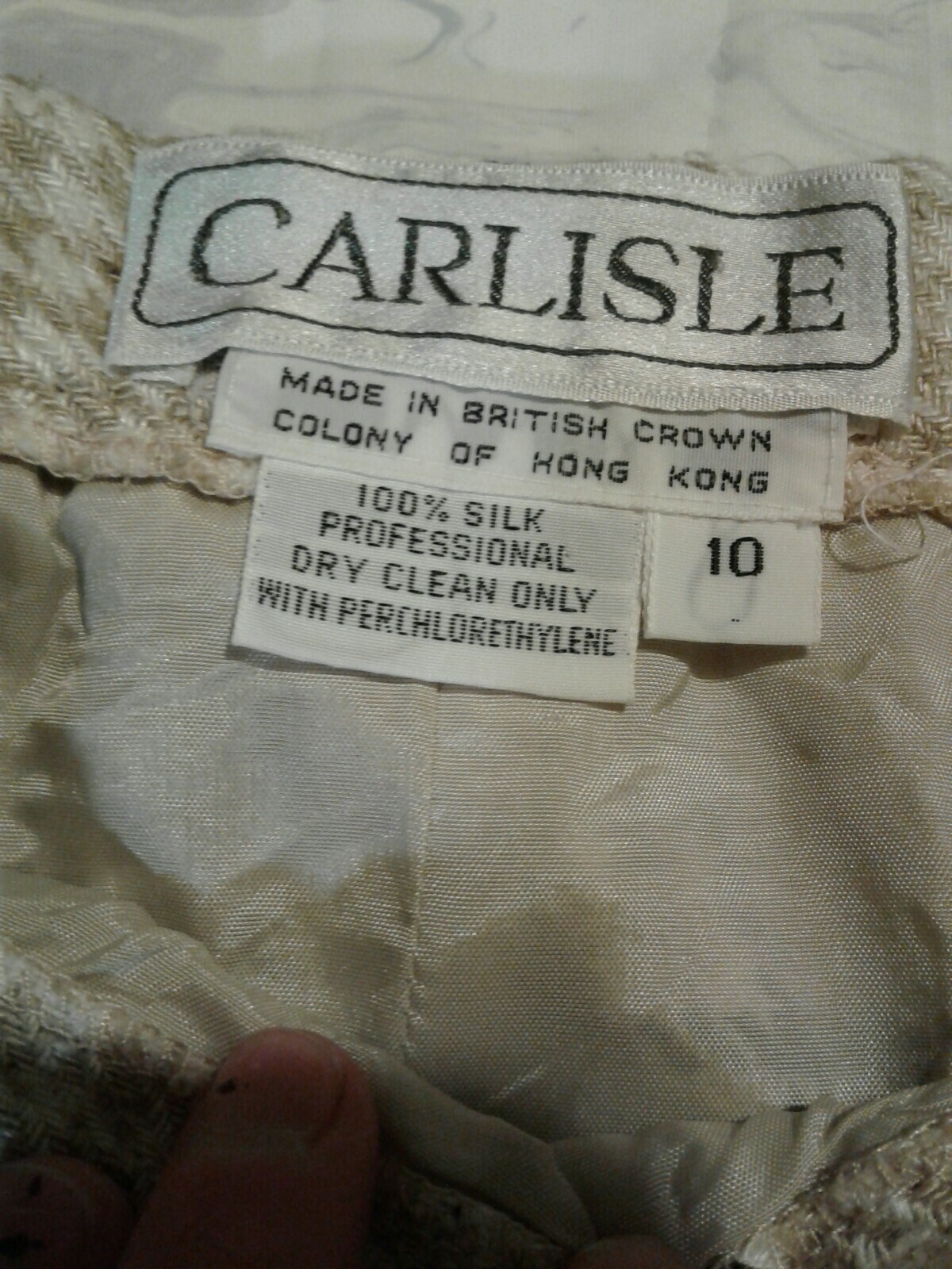 Vintage Carlisle Silk Shirt Size 6 And Skirt Size 10 (cb44)