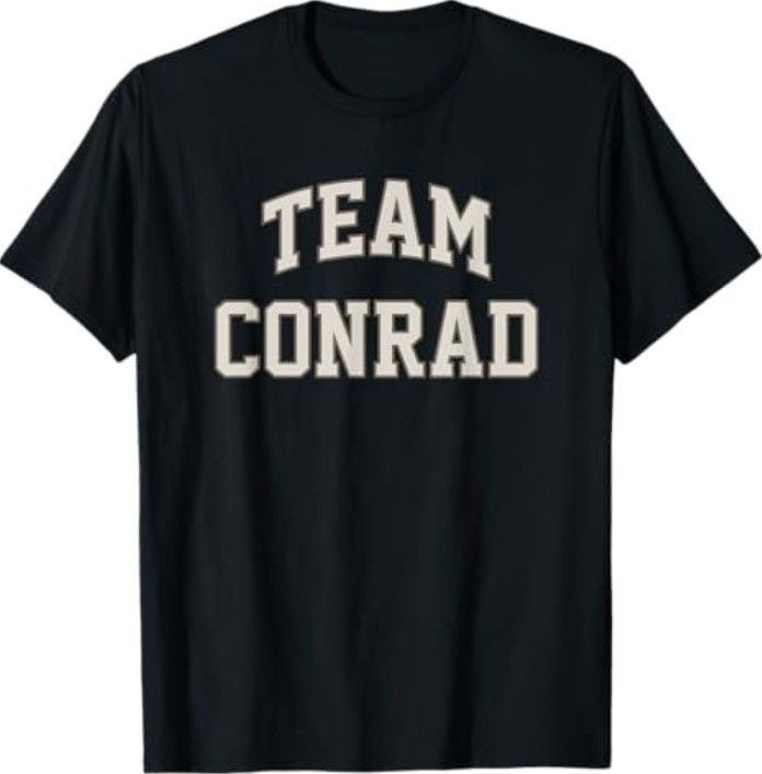 Team Conrad Cute Rivalry Graphic Coastal Style T-Shirt