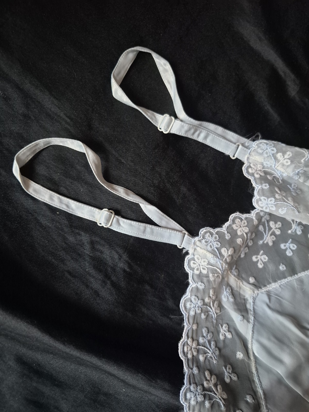 Vintage Blue Rayon Satin MISS SWANK Full Slip 36 Ex.