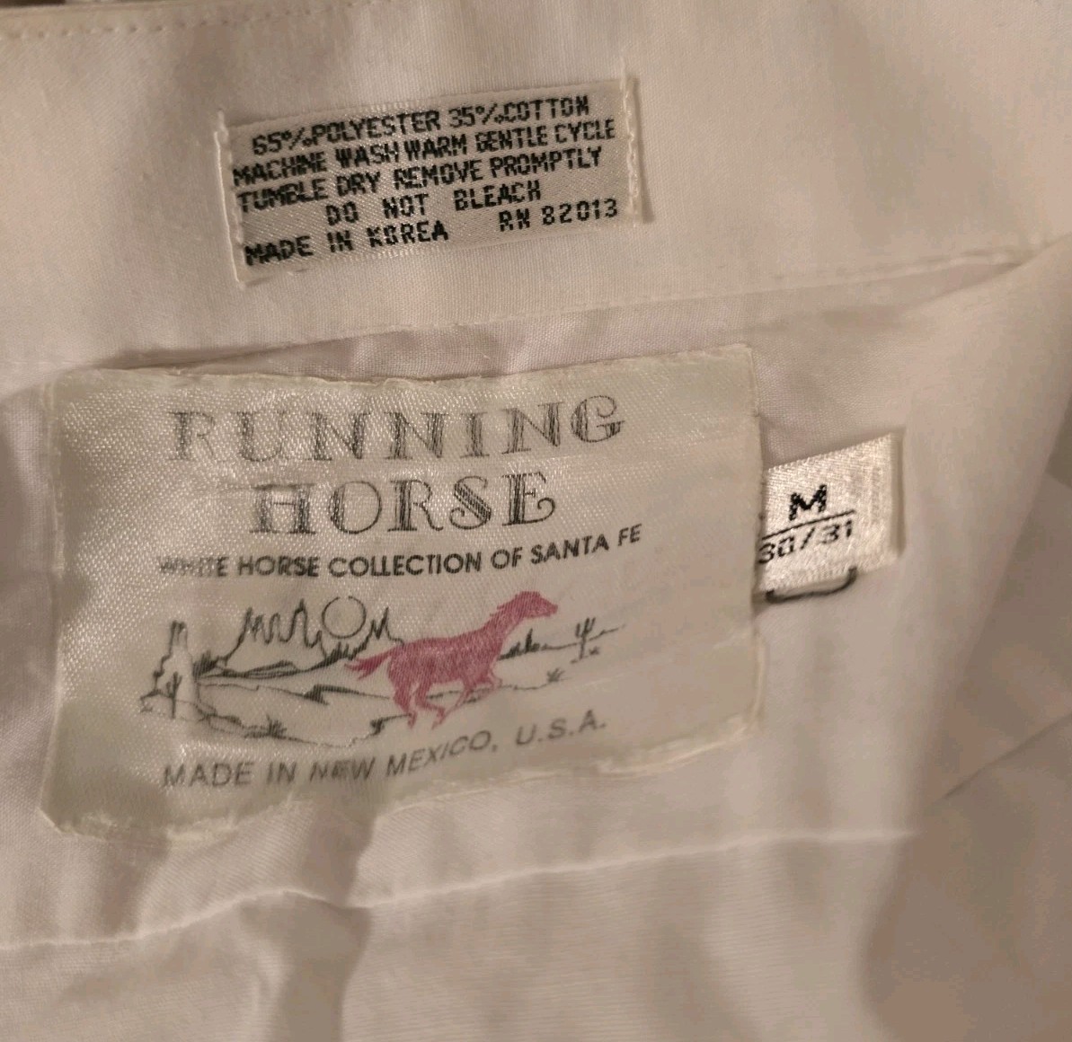 Vintage Running Horse Medium 30/31 Tapestry Dress Shirt