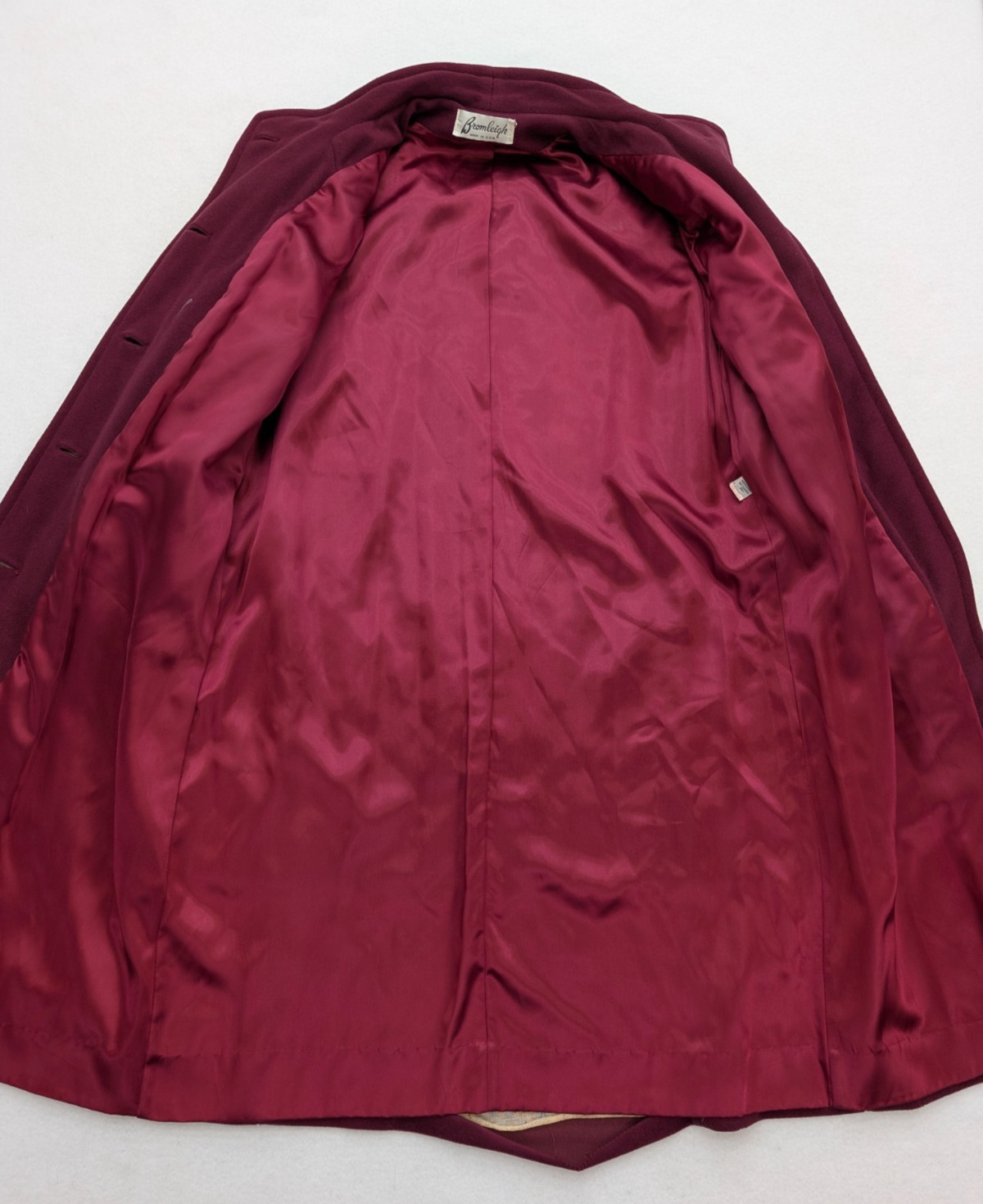 Bromleigh Vintage Women’s Coat Purple Fleece Overcoat 40″ Chest
