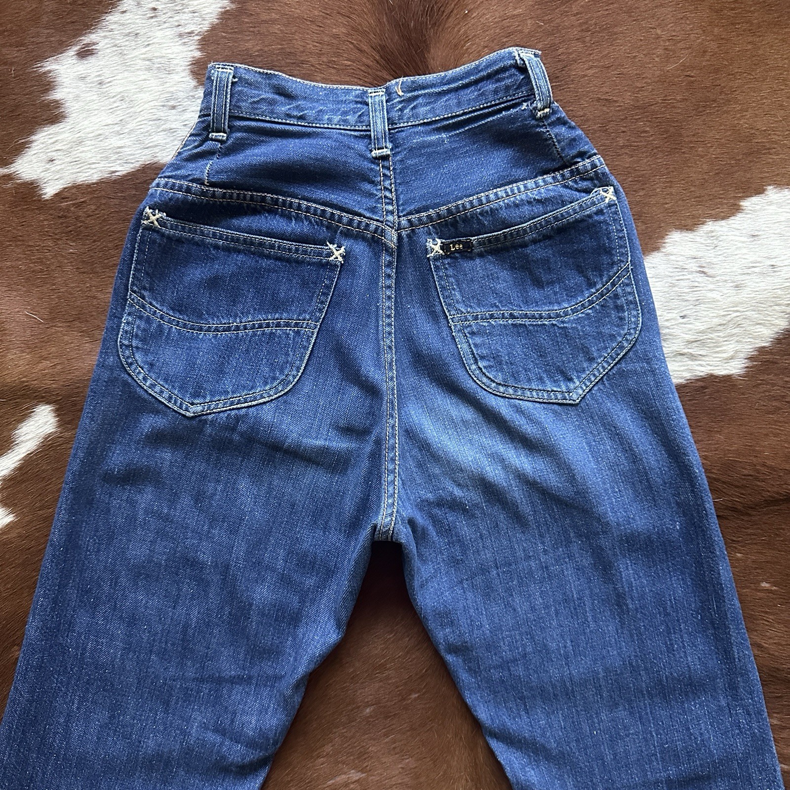 Vintage 1950s Lee Riders Ladies High Waisted Selvedge Denim 22 23 Waist