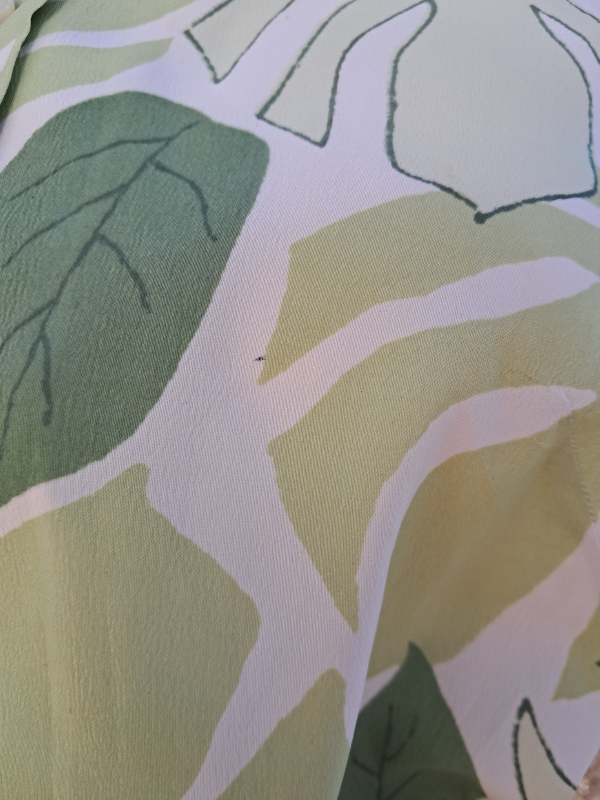 Vtg 60s MAJESTIC 2pc Skirt Set Green Leaf Pattern Size 14 READ