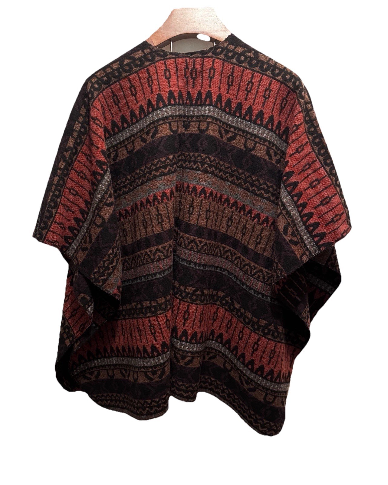 Vtg Democracy Poncho Soft & Comfy WoolBlend Beautiful Native Design Sz S/M & L
