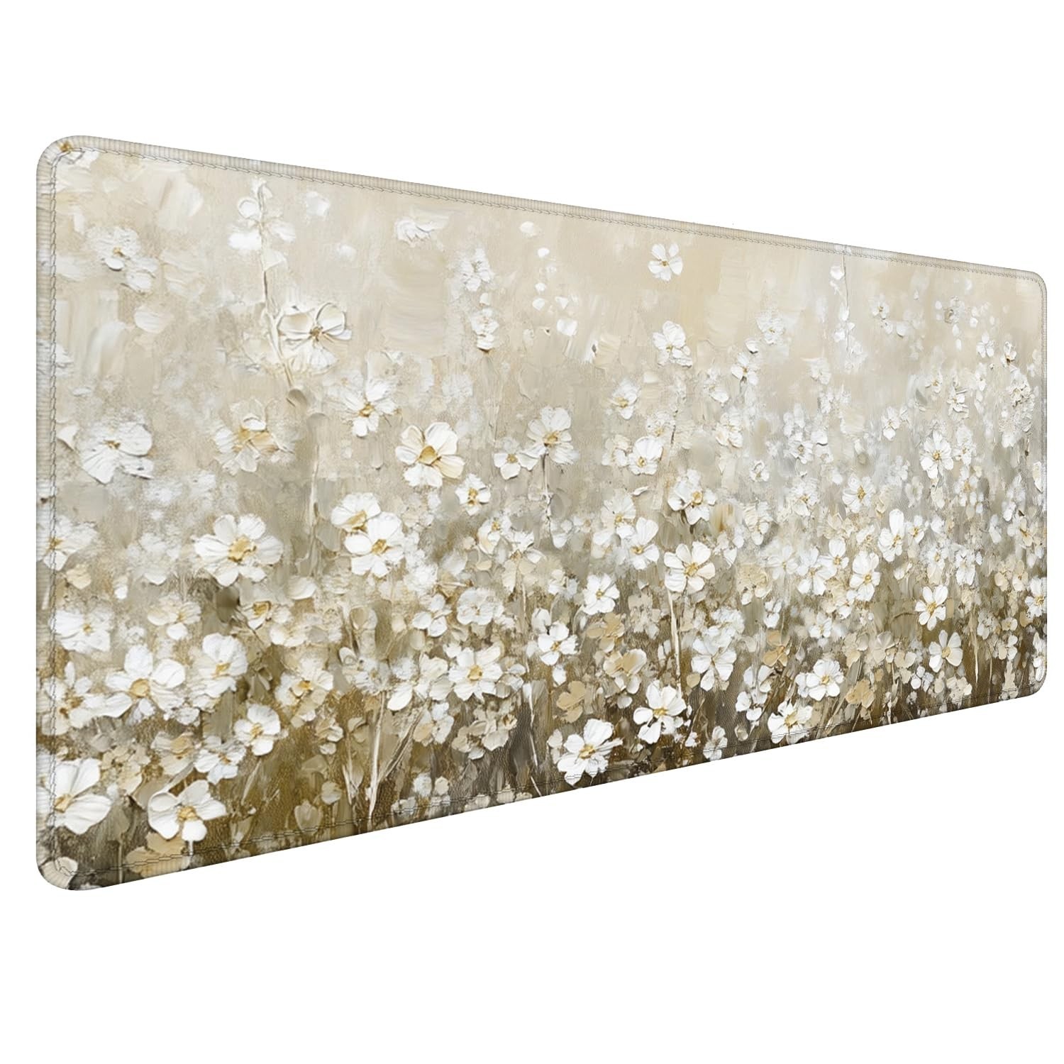Vintage Watercolor Floral Large Mouse Pad 31.5×15.7inch, Retro Cottagecore Fl…