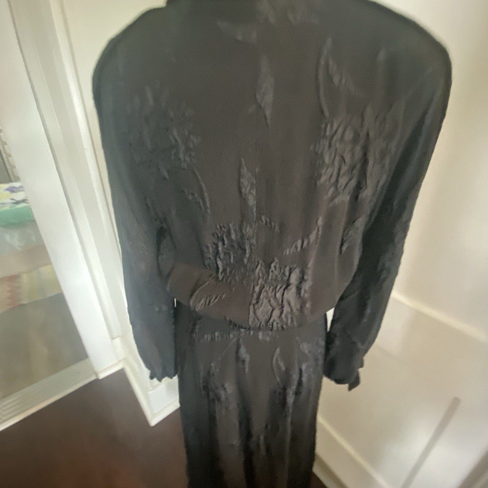 Vintage 1940’s Paul Sachs Original Fit & Flare Dress Black Lace 40” Chest