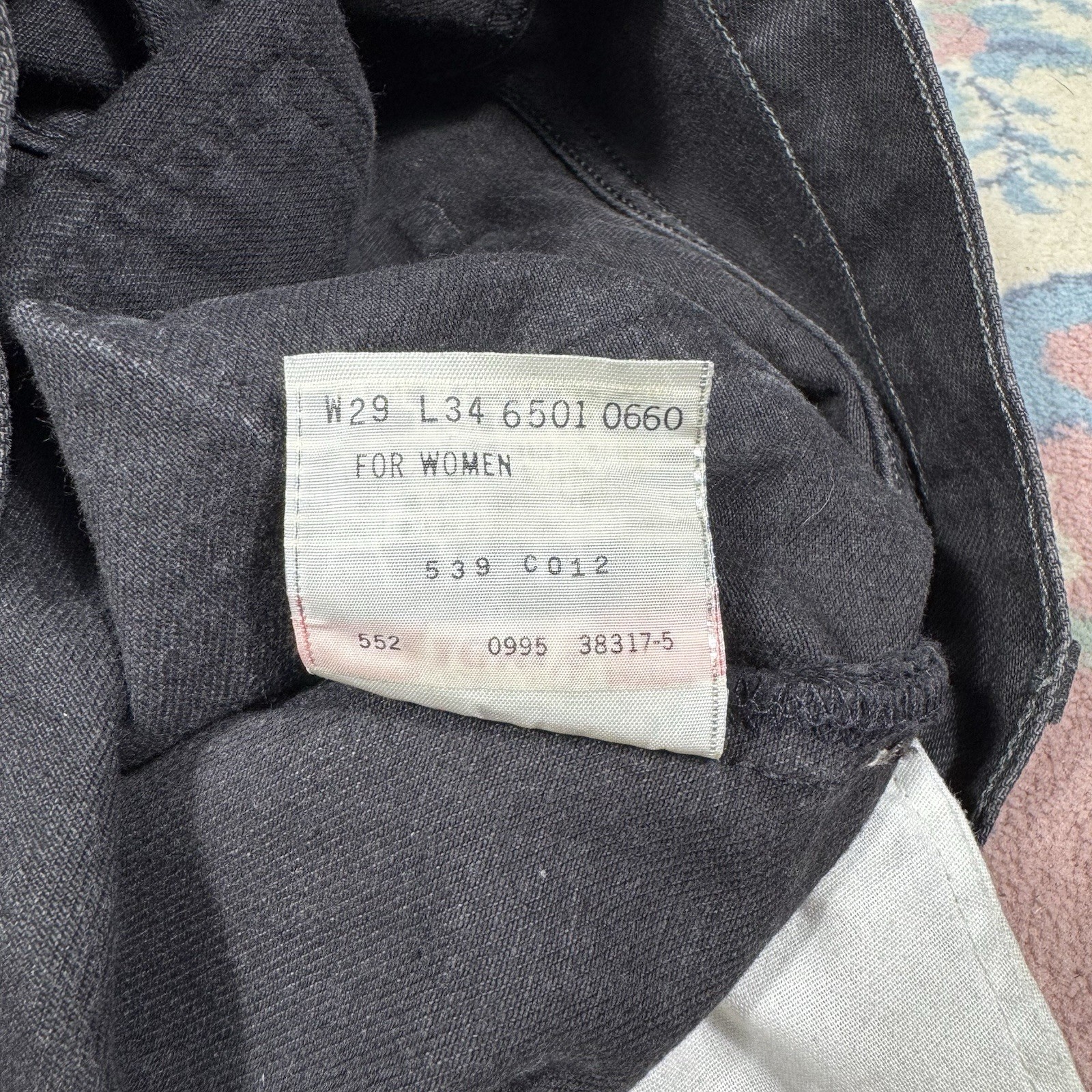 Rare Vintage 90s Women’s Black Levi’s XX 501 Made In USA 29×34
