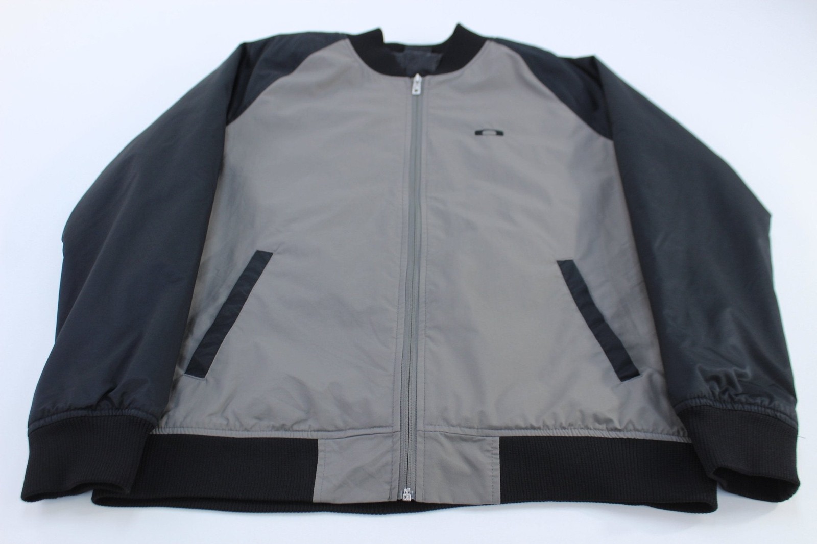 Oakley Logo Embroidered Black & Grey Full Zip Jacket