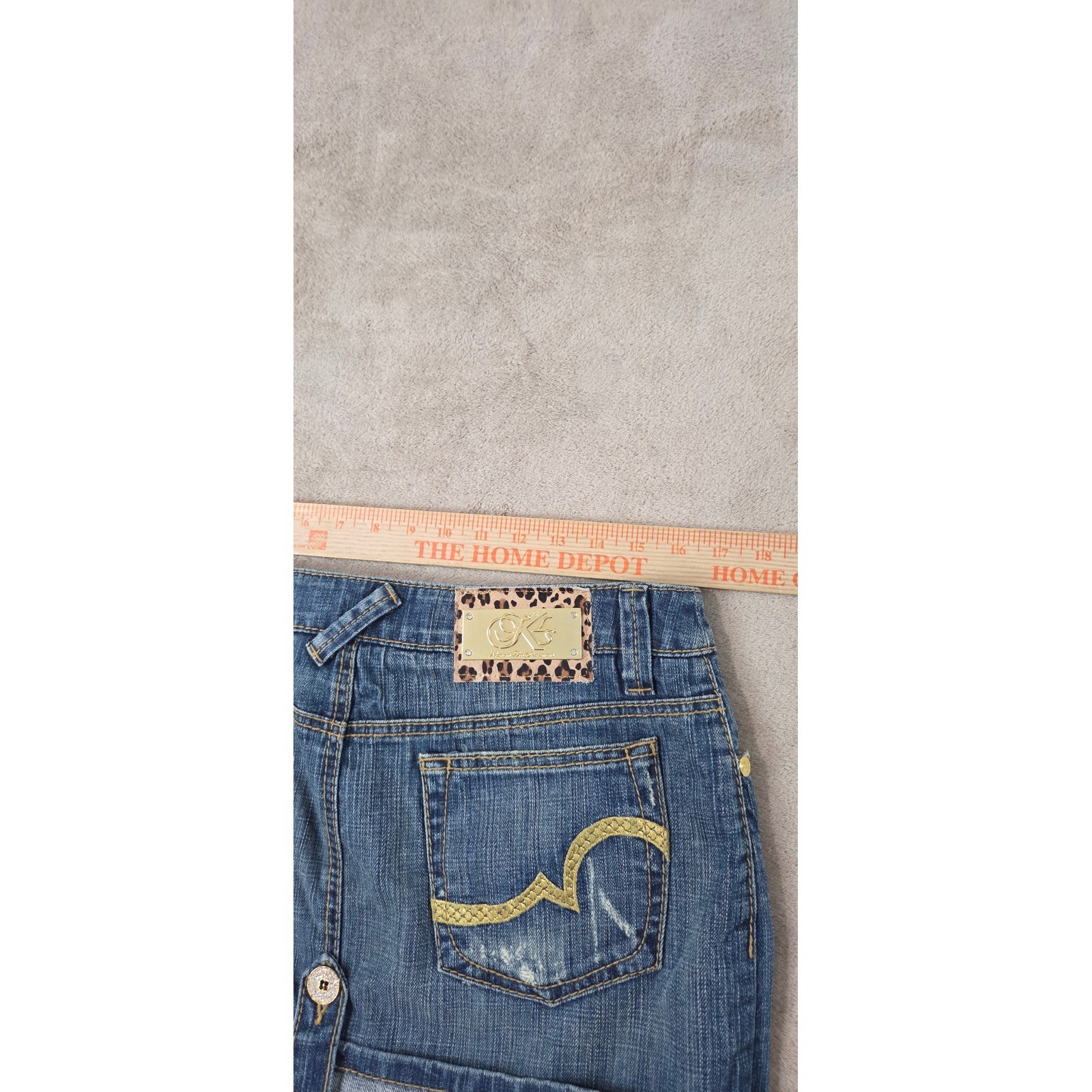 Vintage Y2K Baby Phat KLS Kimora Lee Simmons Denim Skirt 30(33) Blue New $150
