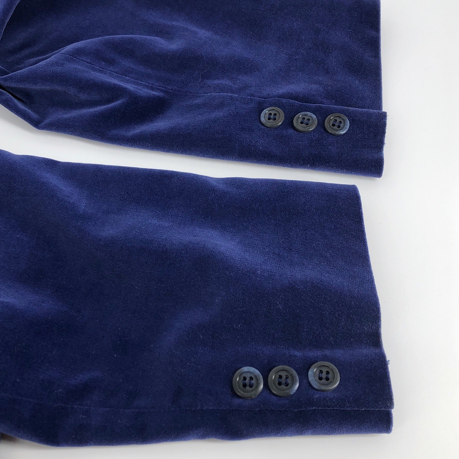 Y2K velvet blazer navy blue 2000s vintage