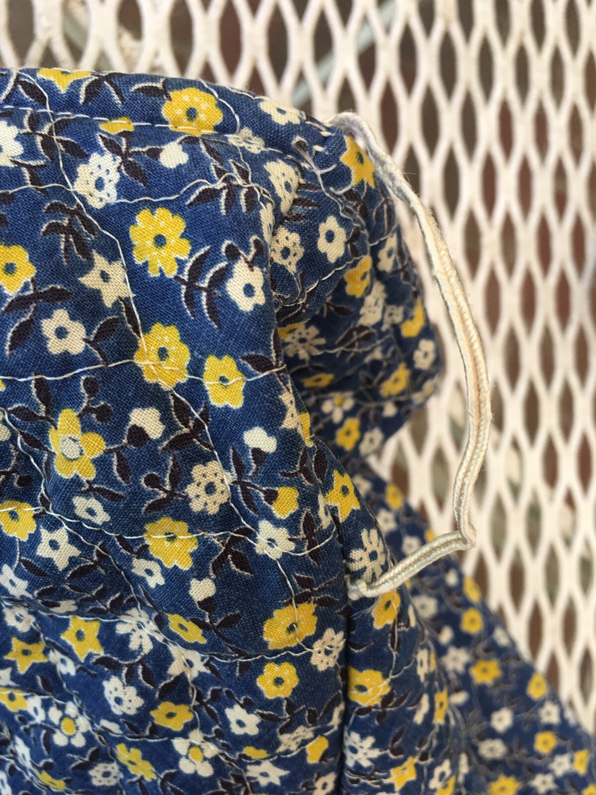 Vintage Quilted Calico Floor Length Skirt A-Line Handmade High Quality