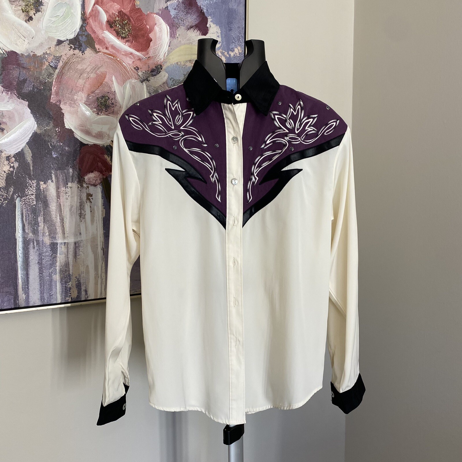 1849 Authentic Ranchwear Vintage Women Embroidery Rodeo Western Sz S (Comp V)