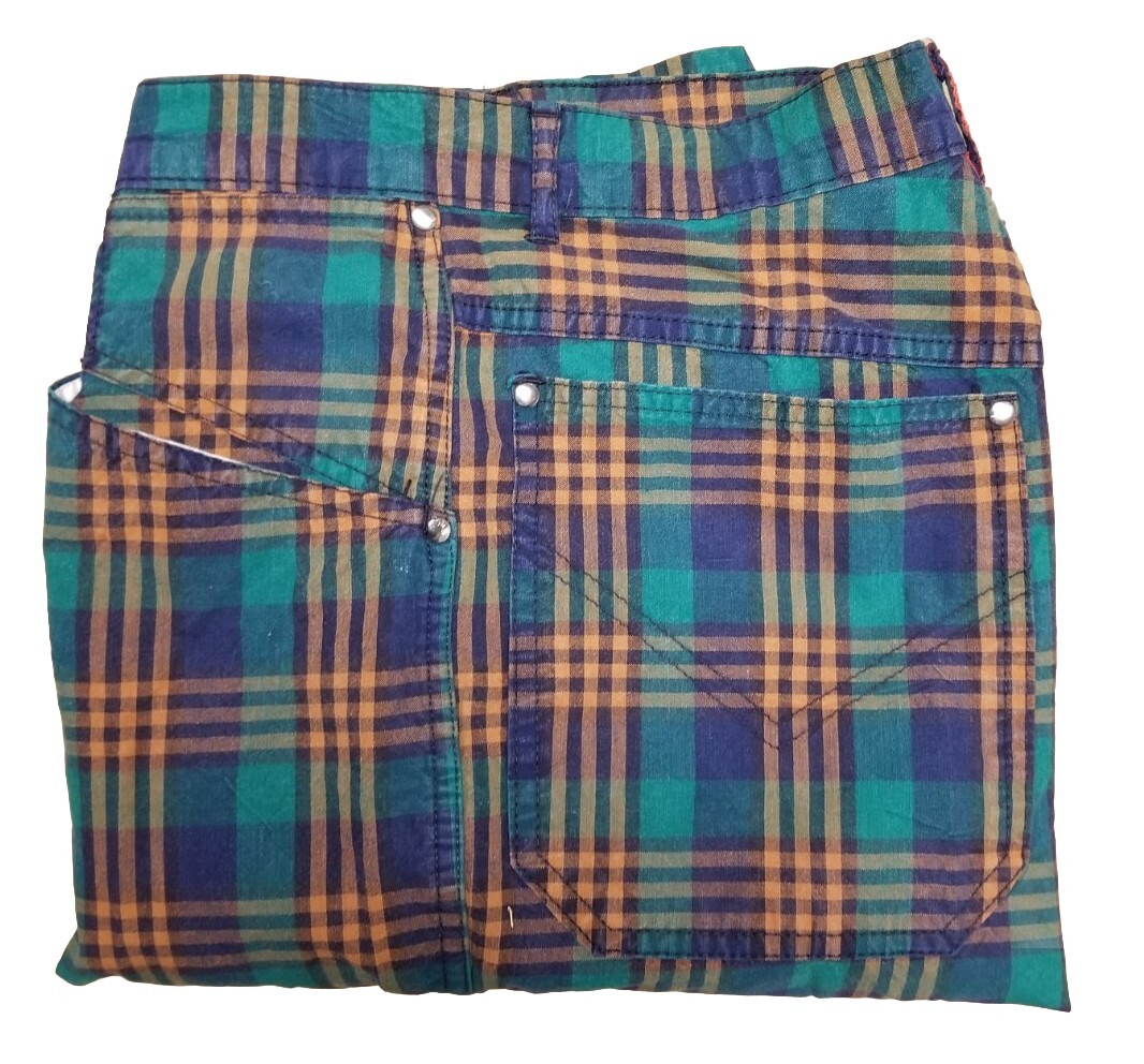 RARE Vtg 80s FIORUCCI Plaid Pants US 30-31 Punk Designer Italy Retro Grunge 70s