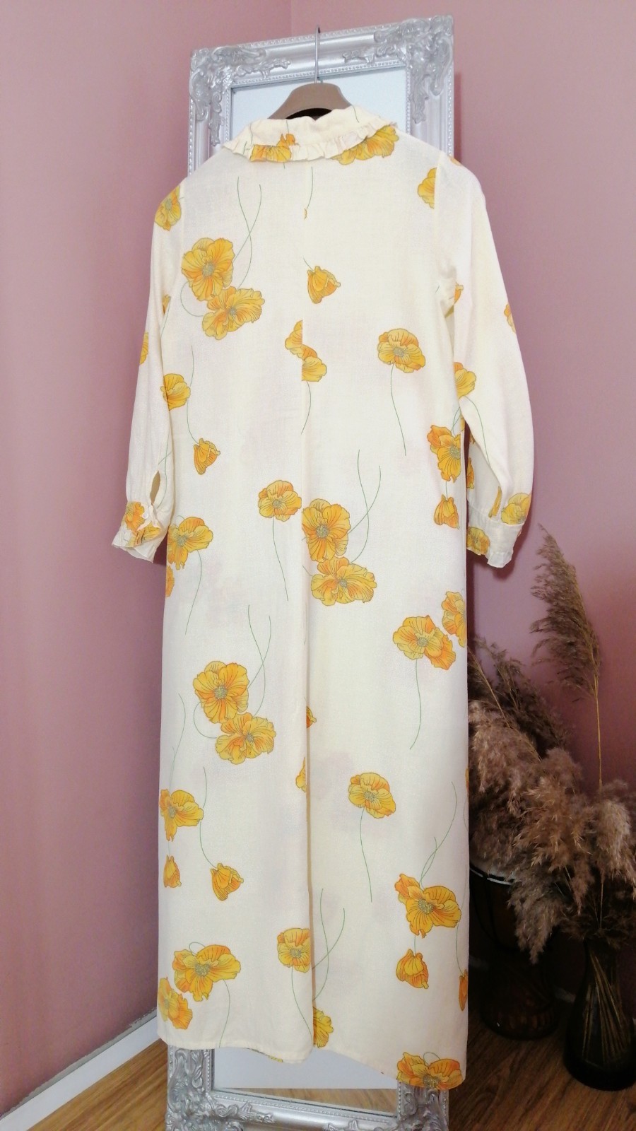 Vintage 70’/ ’80 Beldona Floral House Dress Lounge Gown Modal Cotton EU 40