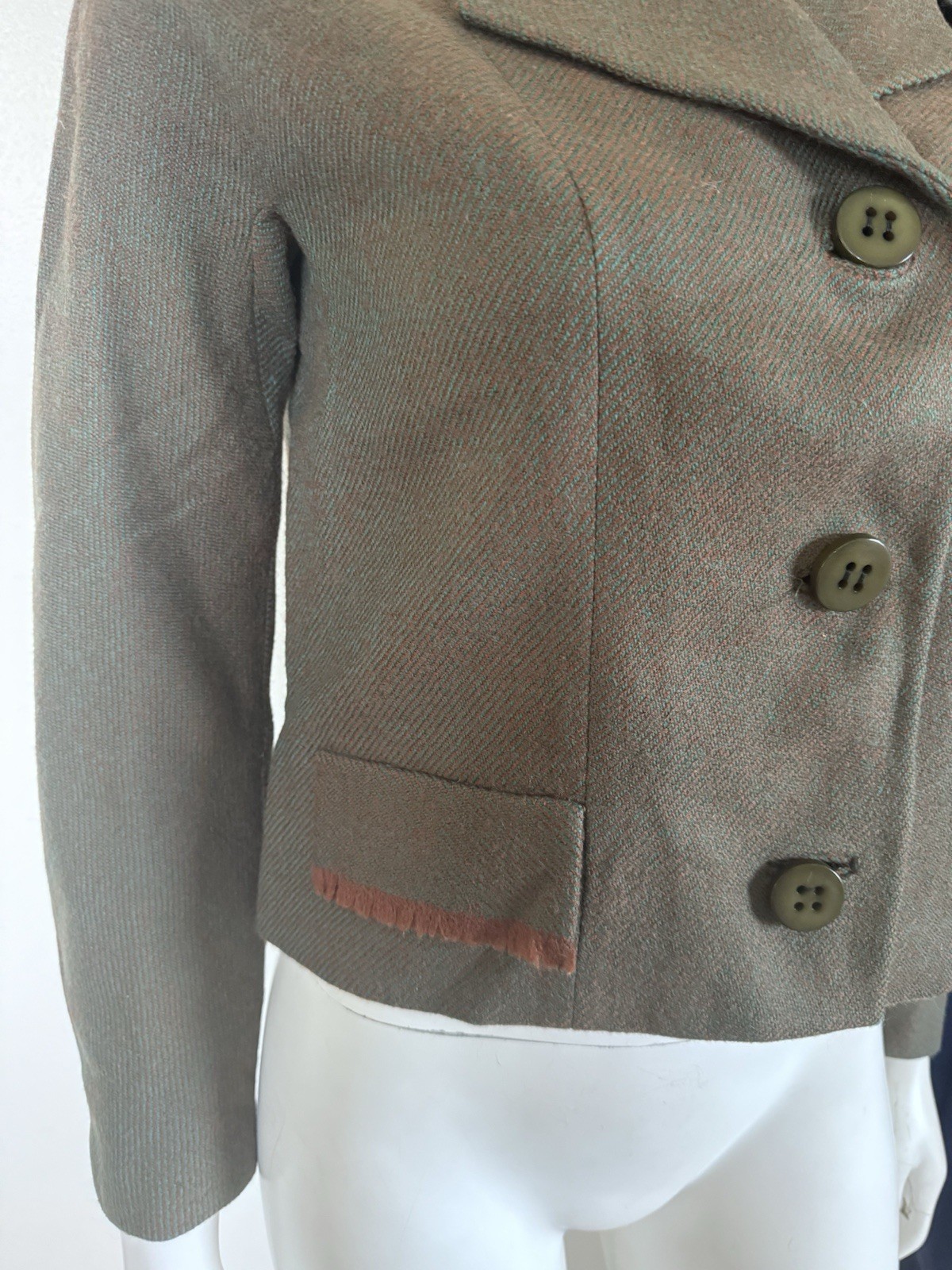 VTG 40s/50s Women’s Hyde Park Drum Tweed Jacket Back Bow Mid Century Retro Chic