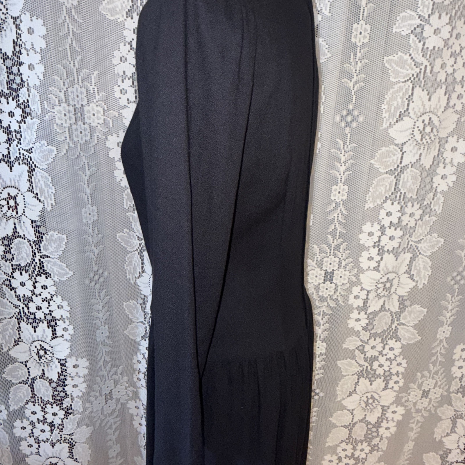 Vintage Lanz Originals Woman’s Opaque Rayon Little Black Dress Size 8 34 Bust