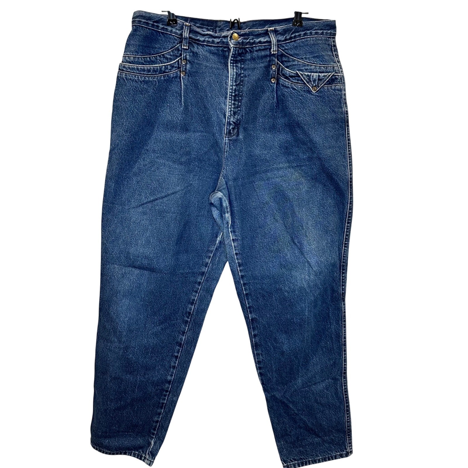 Vintage Rocky Mountain Western Jeans Womens 19/20 Blue High Waist Tapered V-Back