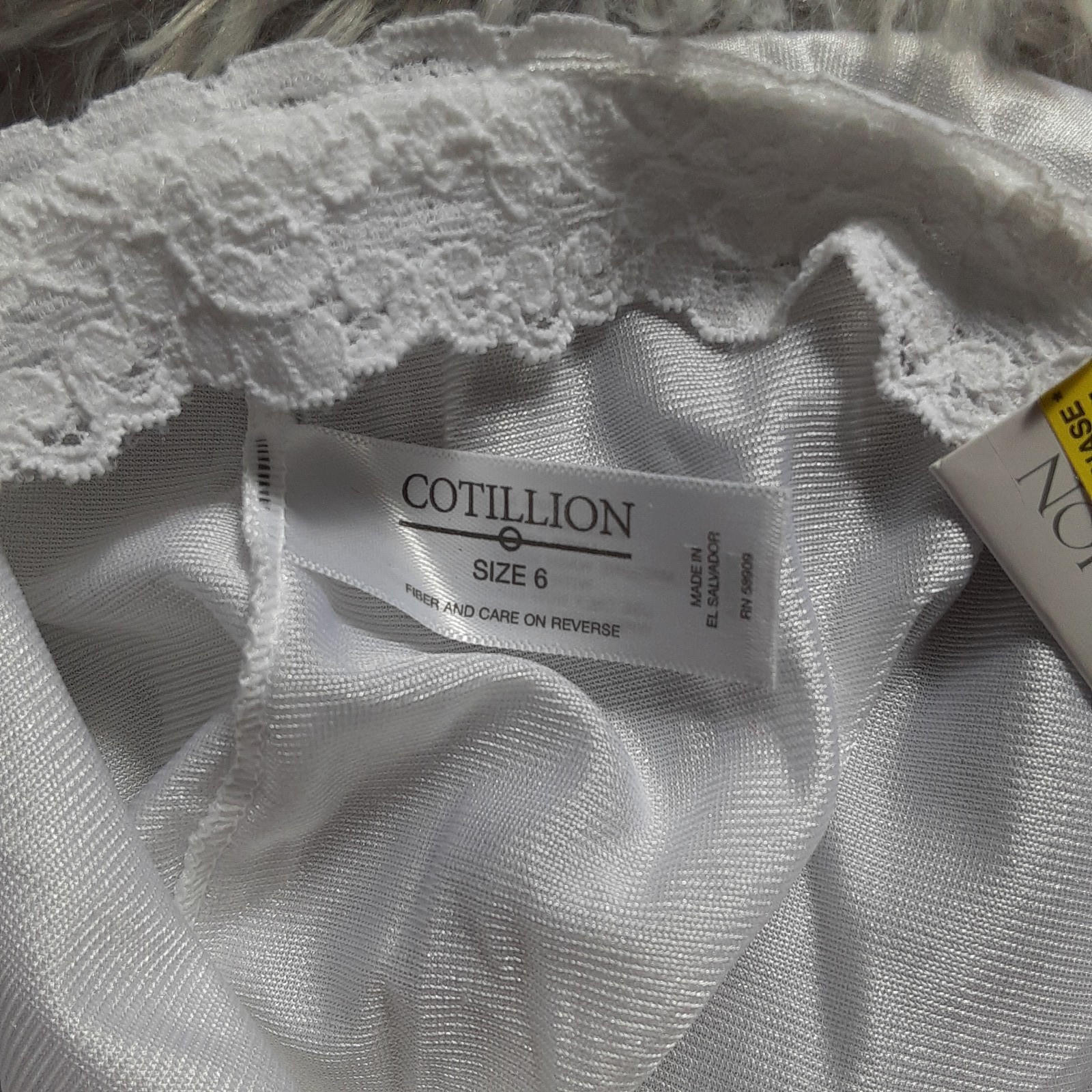 Shiny Nylon Cotillion Granny Panties Size 6 White NWT Cotton Gusset