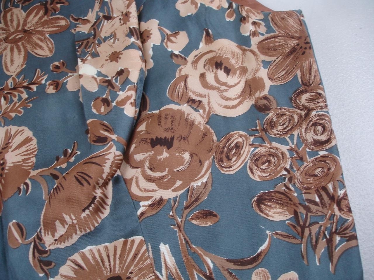Women’s S M Vtg 1960’s Edward Abbott 100% Silk Cocktail Dress Sleeveless Belted