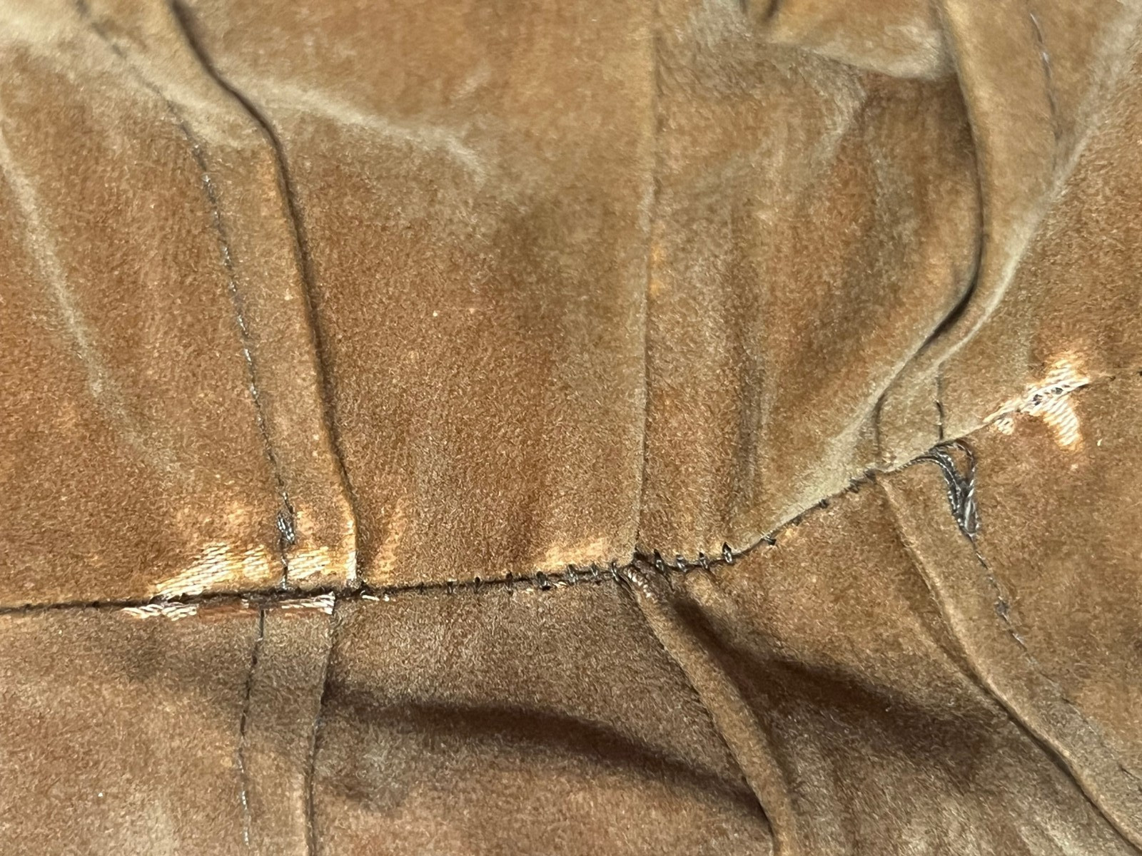 Sz M Vtg 70s Shorts Hot Pants Faux Suede LOW Waist MOD GoGo Hip Hugger Brown