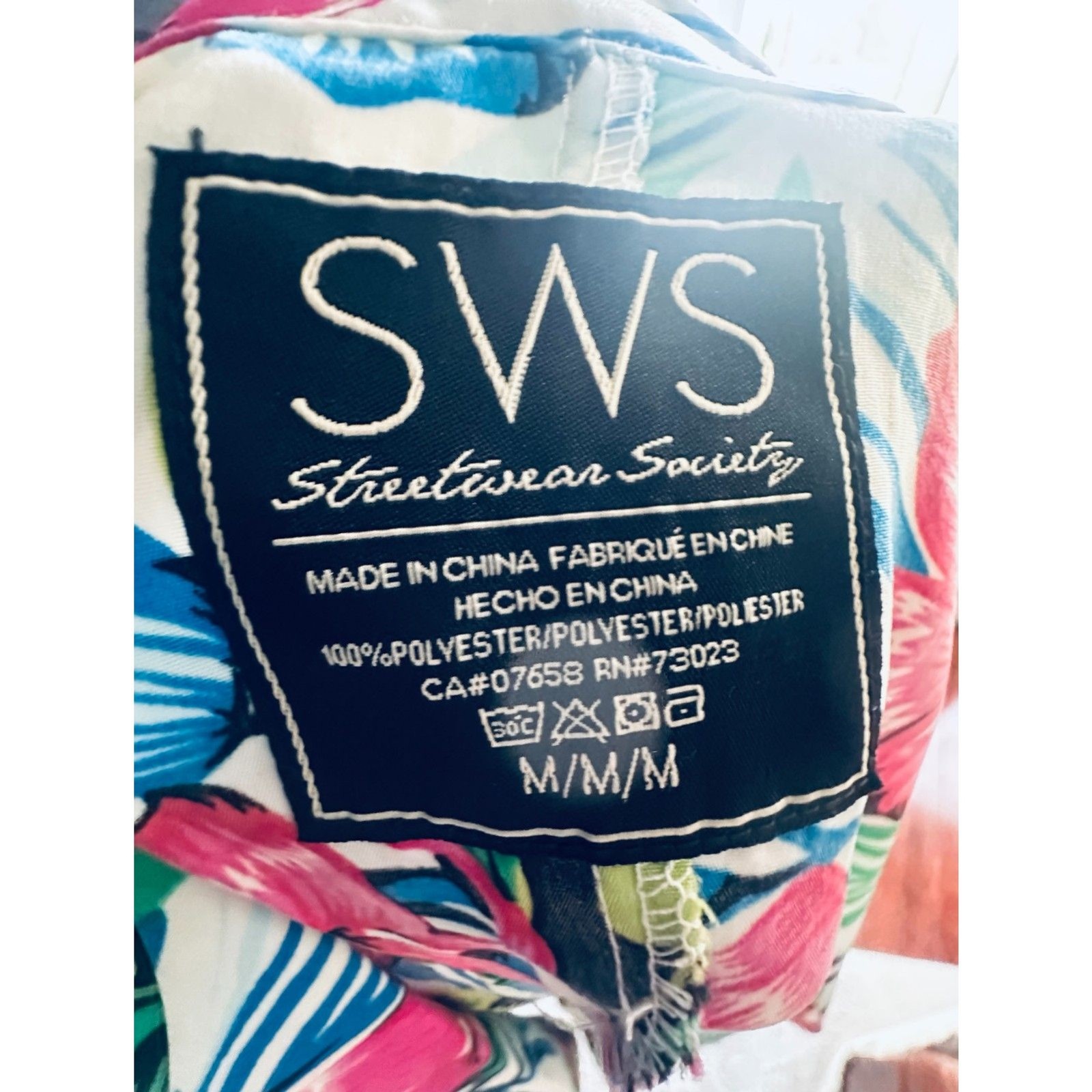 SWS Tropical Floral Casual Tailored Vacation Hawaiian Print Lightweight Blazer M