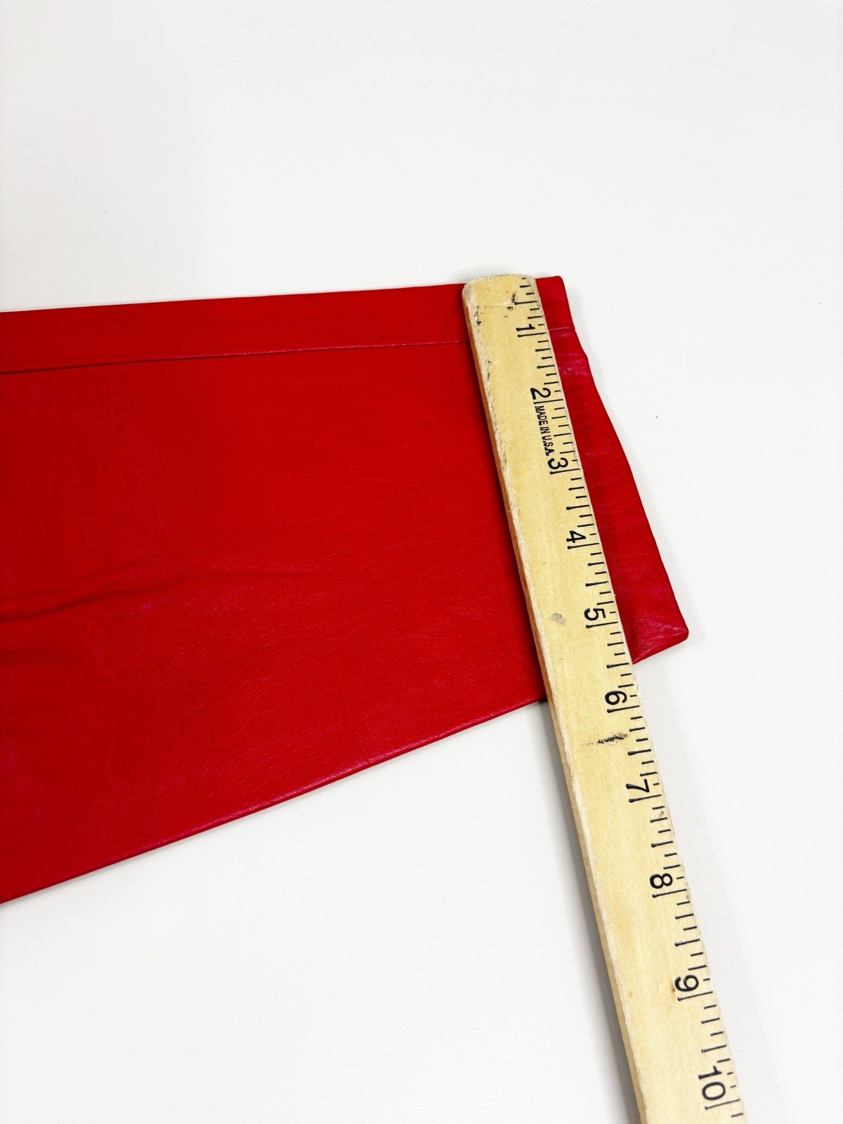 VTG Red Leather Argentina Pants (Actual Size 24×27) High Rise Taper Leg EUC