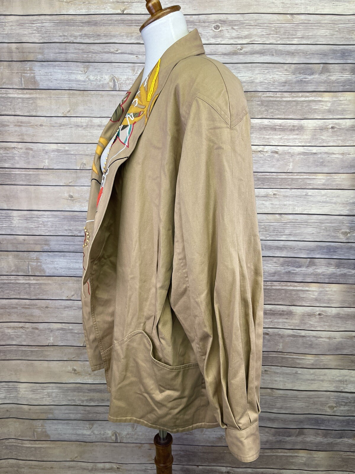 Marc D’Alcy Size 10 Vintage Jacket Embroidered Beaded Open Front Retro 80’s