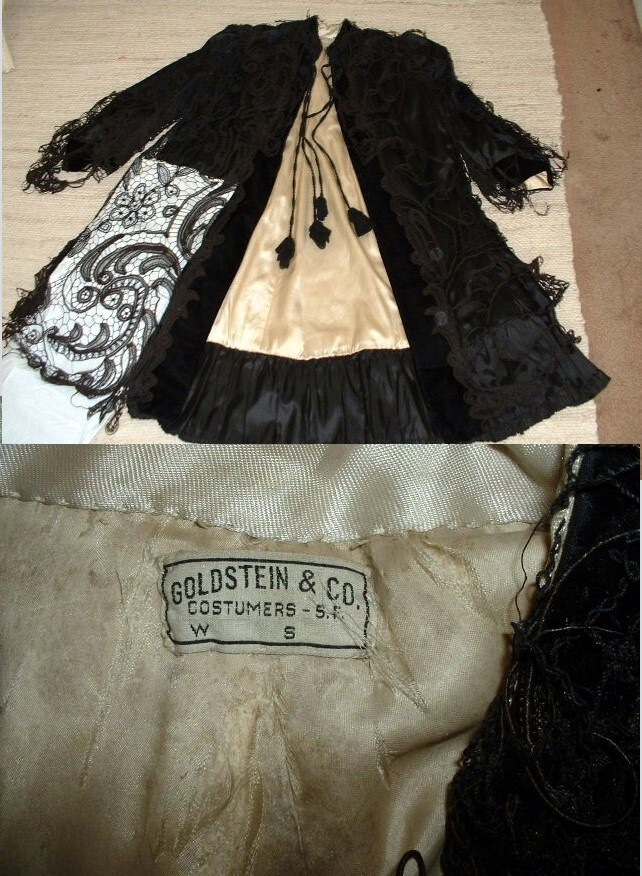ANTIQUE COAT: Goldstein & Co. Theatrical And Masquerade Costumers San Francisco