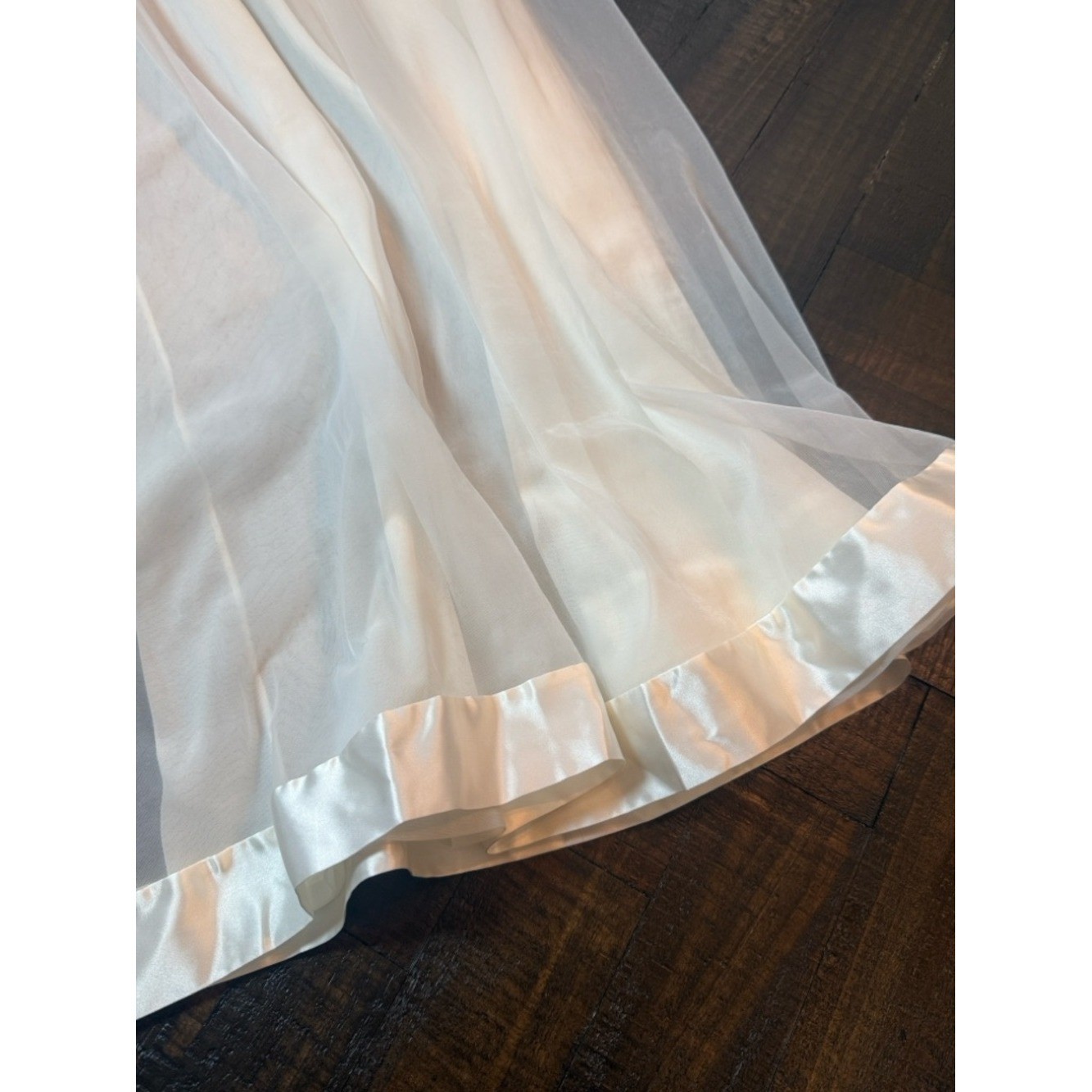 Vintage Gossard Artemis Bridal Nightgown White Sheer Lace Maxi S/M Petite