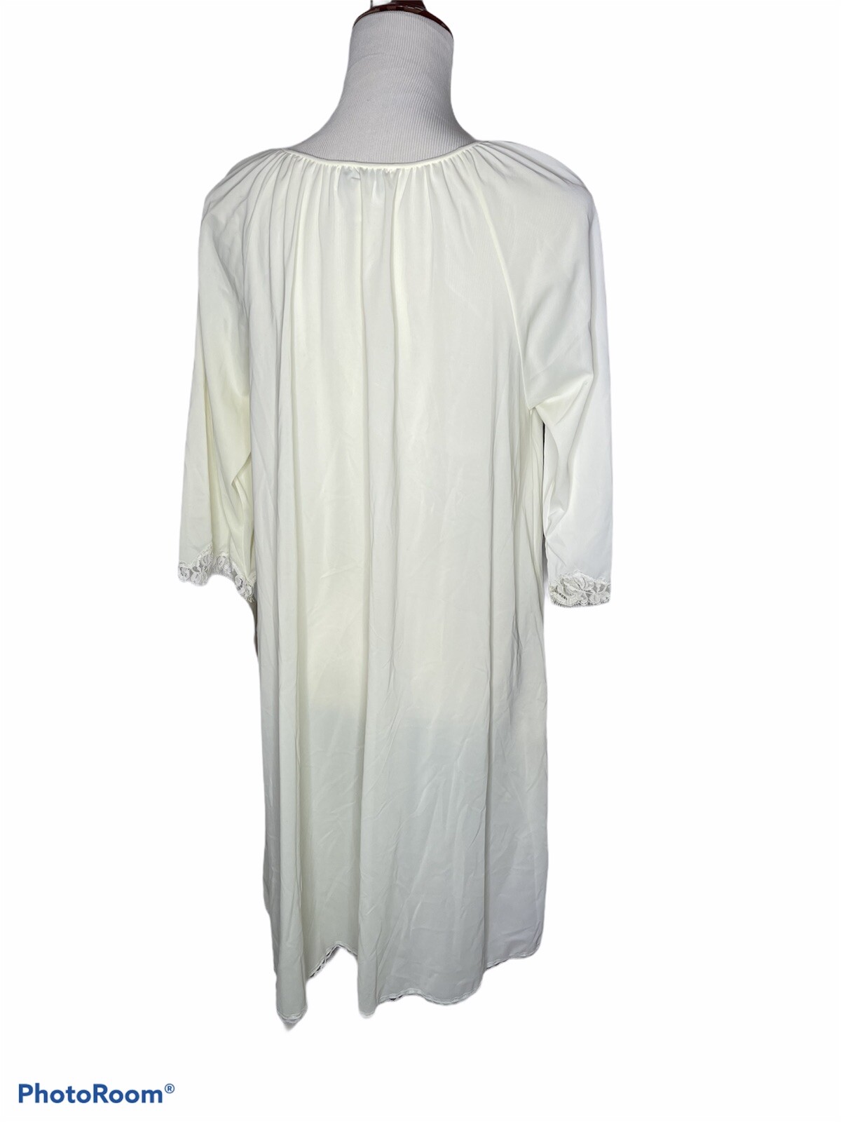 NEW Shadow Line Size Med Yellow Night Gown Robe Button Up House Coat Full Button
