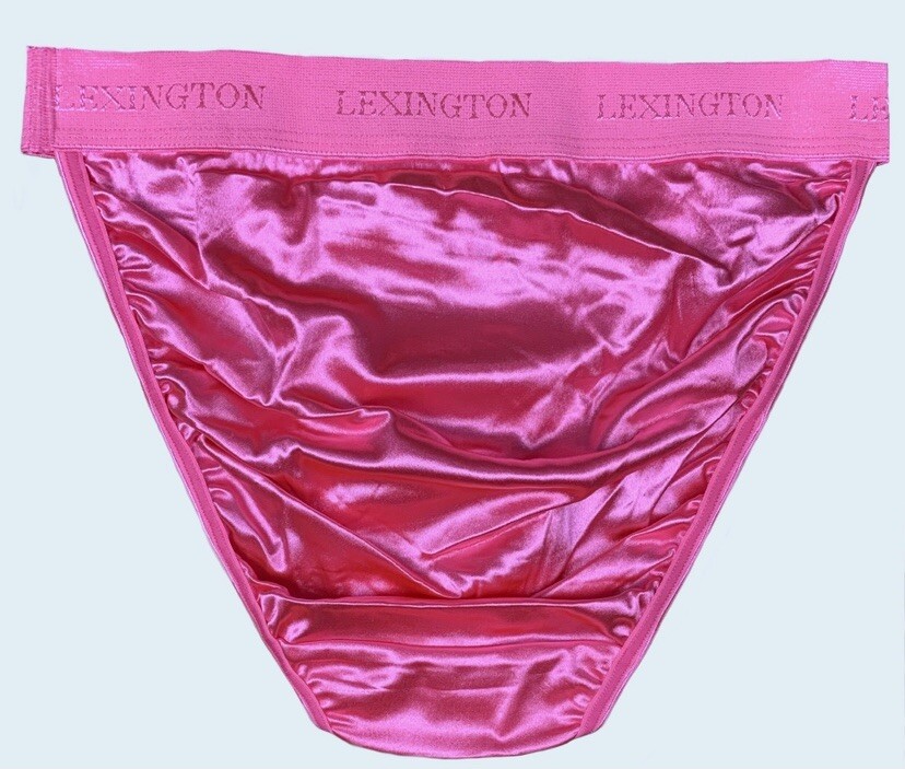 Hi-cut Second Skin Satin Panty Wide Rio Waistband Hot Pink 2XL