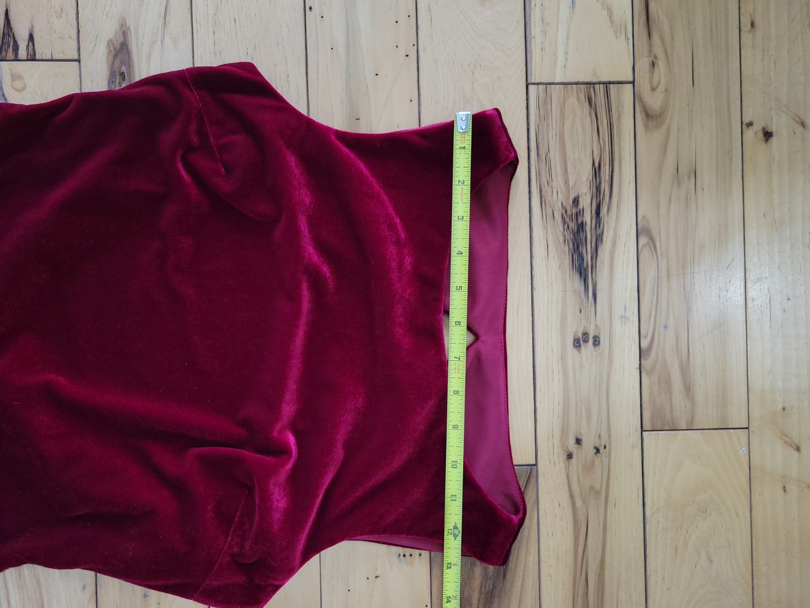 Vintage Dark Red Velvet Maxi Dress Keyhole Boatneck 90s Y2K Size 6 READ