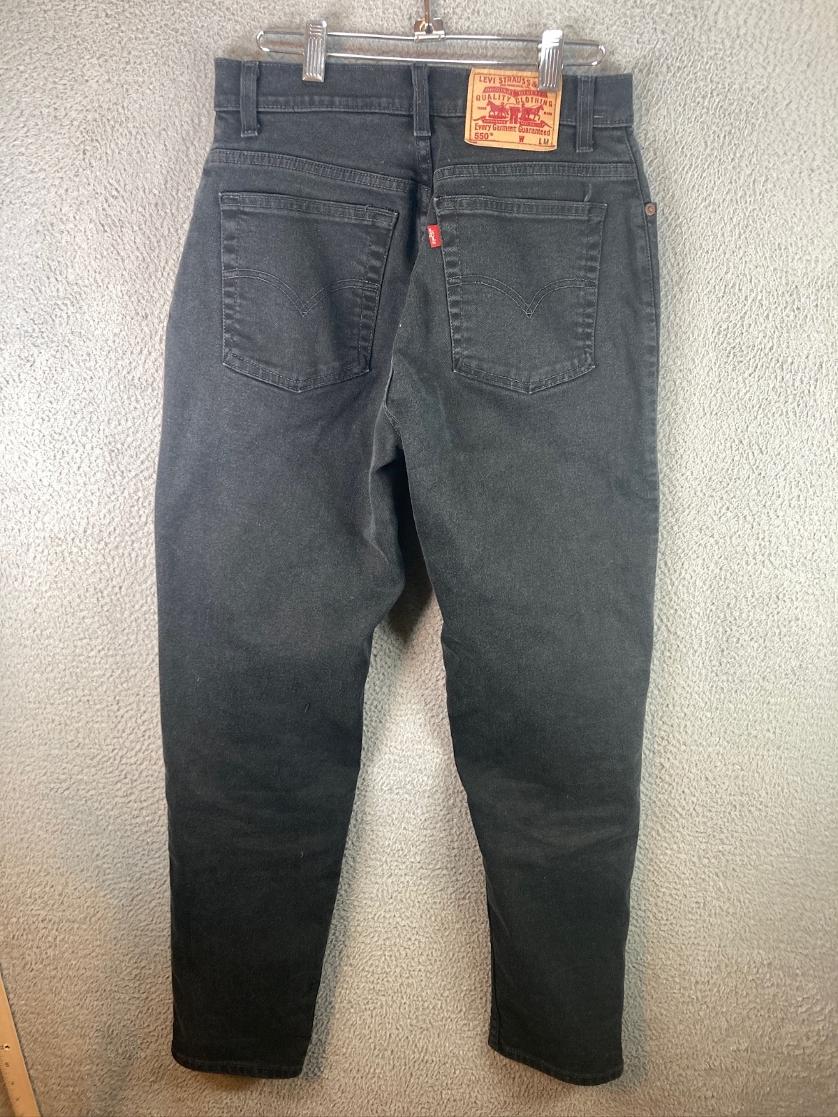 Levis 550 Jeans Womens Size M 8 Mis BlackRelaxed Fit Tapered Leg 28×30 VTG