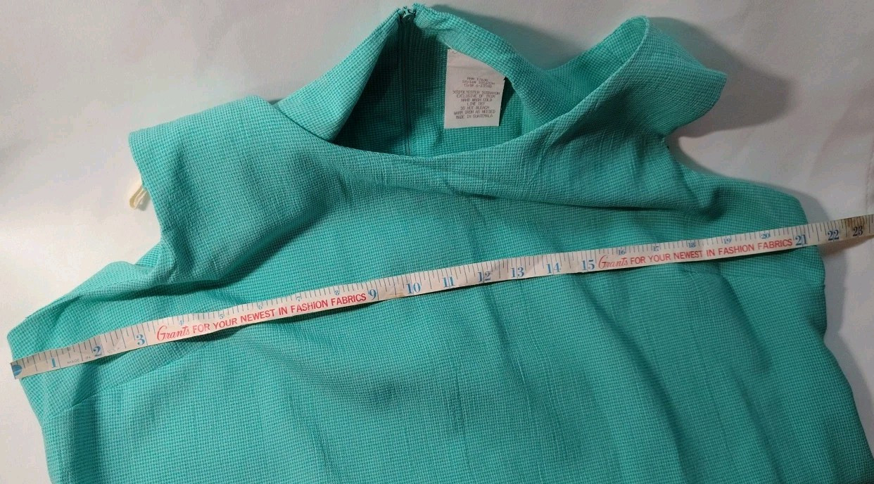 Miss Dorby Size 18 Vintage 2 Piece Aqua Dress