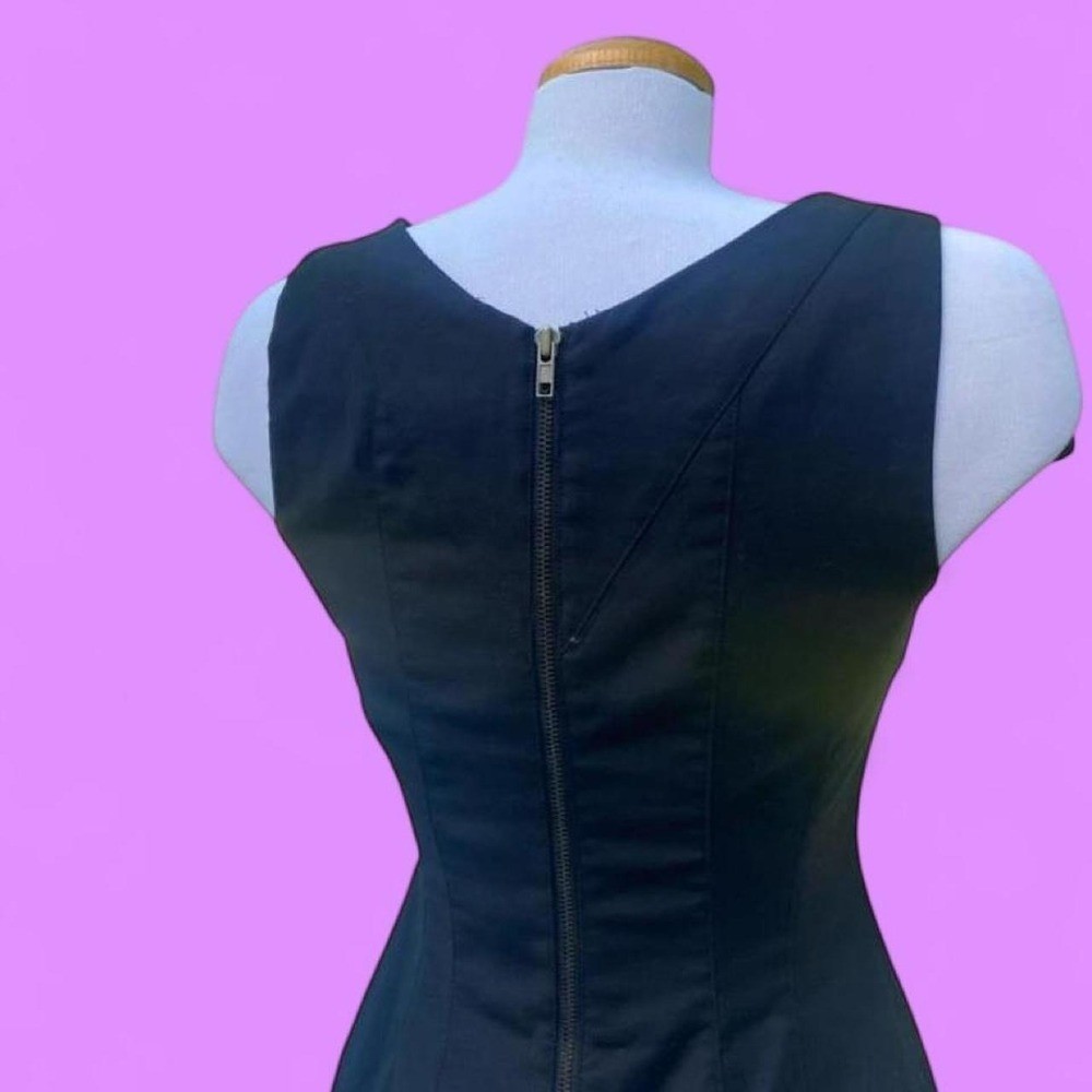Y2K office siren black dress Workwear Vintage Pinafore Sleek Uniform Tailored