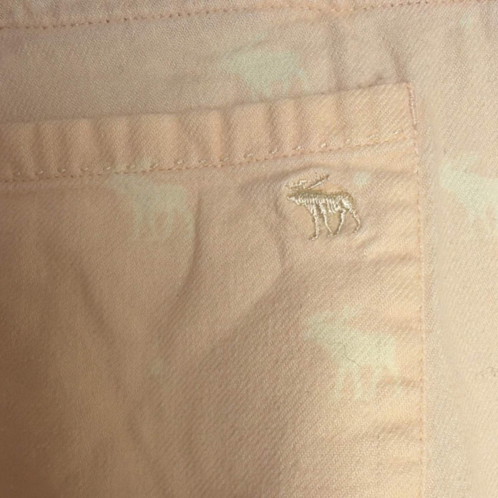 Abercrombie & Fitch 100% Cotton Women M White Baby Pink Pajama Christmas Pants